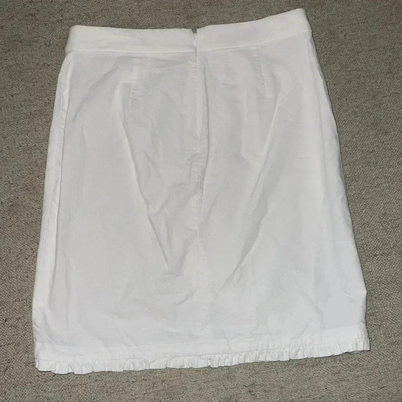 J Crew Mercantile Women's Oxford Fixed-Wrap Ruffle Tulip Skirt - size 10… - Picture 4 of 5